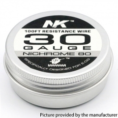 NK NI80 Round Silk 30GA Heat Wire 100Feet