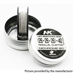 NK NI80 DL 3 Cores Fused Clapton Semi-Finished Restiance Wire (26+26+26)+40GA Heat Wire 10Feet