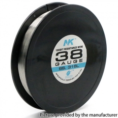 NK SS316L Round Silk 38GA Heat Wire 1000Feet