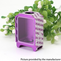 SXK Monarchy Style Boro Tank for SXK BB Billet AIO Box Mod Kit - Purple & Penny