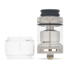 Destiny Style 24mm RTA Rebuildable Tank Atomizer 4ml - Stainless Silver