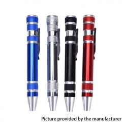 8-in-1 Aluminum Alloy Screwdriver Set for DIY Mobile Phone Disassembly Repair Tool Electronics Eyeglass - Black 8-in-1 Aluminum Alloy Screwdriver Set for DIY Mobile Phone Disassembly Repair Tool Electronics Eyeglass - Black