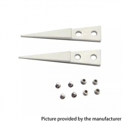 Replacement Straight Heads for Ceramic Tweezers - White