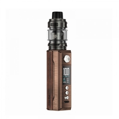 (Ships from Bonded Warehouse)Authentic VOOPOO Drag M100S 18650 21700 Kit 5.5ml Standard Version - Antique Brass & Padauk