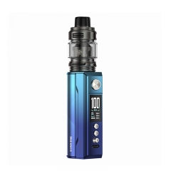 (Ships from Bonded Warehouse)Authentic VOOPOO Drag M100S 18650 21700 Kit 5.5ml Standard Version - Cyan & Blue