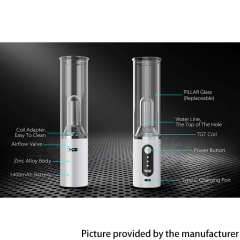 (Ships from Bonded Warehouse)Authentic Yocan Pillar Smart Erig 1400mAh Kit Standard Edition - Pearl White