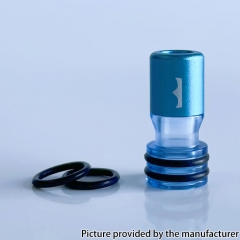 Monarchy Mnch Tapered V2 Style 510 Drip Tip for BB Billet Tank Box - Transparent Blue