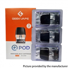 (Ships from Bonded Warehouse)Authentic GeekVape Q Pod Cartridge 2ml 0.6ohm 3pcs