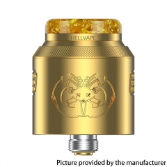 (Ships from Bonded Warehouse)Authentic Hellvape Drop Dead 2 24mm RDA - Gold
