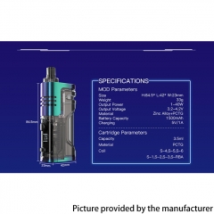 (Ships from Bonded Warehouse)Authentic Smoant Knight 40 1500mAh Mod Kit - Gunmetal
