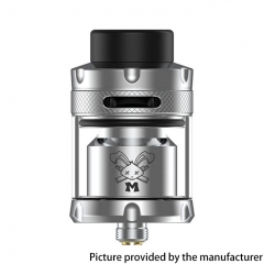 (Ships from Bonded Warehouse)Authentic Hellvape Dead Rabbit M 25mm RTA Rebuildable Tank Vape Atomizer 3ml 4.5ml - Silver
