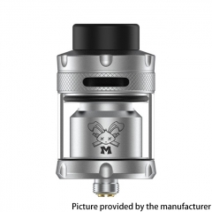 (Ships from Bonded Warehouse)Authentic Hellvape Dead Rabbit M 25mm RTA Rebuildable Tank Vape Atomizer 3ml 4.5ml - Matte Sliver