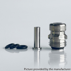 Mission Tips V2 Mini Nuke Style Titanium Drip Tip for Billet Boro AIO Box Mod - Silver