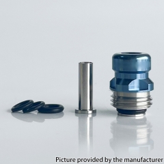 Mission Tips V2 Mini Nuke Style Titanium Drip Tip for Billet Boro AIO Box Mod - Blue