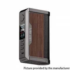 (Ships from Bonded Warehouse)Authentic LostVape Centaurus Q200 200W VW 18650 Box Mod - Gunmetal Walnut Wood