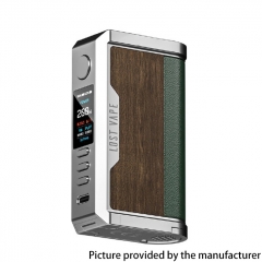 (Ships from Bonded Warehouse)Authentic Lost Vape Centaurus Q200 200W VW 18650 Box Mod - Stainless Steel Teak Wood