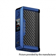 (Ships from Bonded Warehouse)Authentic Lost Vape Centaurus Q200 200W VW 18650 Box Mod - Blue Carbon Fiber