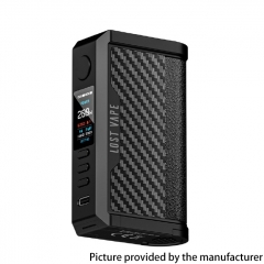 (Ships from Bonded Warehouse)Authentic Lost Vape Centaurus Q200 200W VW 18650 Box Mod - Black Carbon Fiber