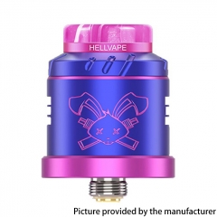 (Ships from Bonded Warehouse)Authentic Hellvape Dead Rabbit Solo RDA 6th Anniversary Edition - Blue Purple