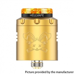 (Ships from Bonded Warehouse)Authentic Hellvape Dead Rabbit 3 RDA 6th Anniversary Edition - Gold Black