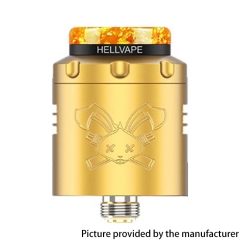 (Ships from Bonded Warehouse)Authentic Hellvape Dead Rabbit 3 RDA 6th Anniversary Edition - Gold Black