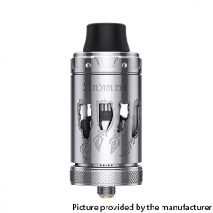 (Ships from Bonded Warehouse)Authentic Vapefly Lindwurm 25.2mm MTL DL RTA 5ml - Silver