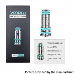 (Ships from Bonded Warehouse)Authentic Voopoo ITO Coil for Doric 20 Kit  Drag Q Kit M1 0.7ohm 5pcs