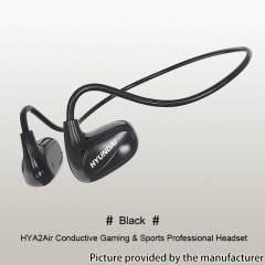 HYA2 Air Conduction Headphones Music Earphones Wireless Bluetoeth V5.3 Headset for Home Office Commute Outdoor Sports - Black