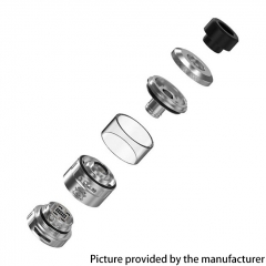 (Ships from Bonded Warehouse)Authentic Hellvape Fat Rabbit 28.4mm RTA 5ml - Silver