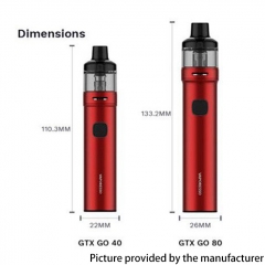 (Ships from Bonded Warehouse)Authentic Vaporesso GTX GO 40 1500mAh Pod System Pen Vape Starter Kit 3.5ml - SS
