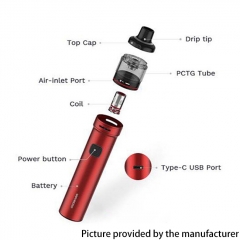 (Ships from Bonded Warehouse)Authentic Vaporesso GTX GO 40 1500mAh Pod System Pen Vape Starter Kit 3.5ml - SS