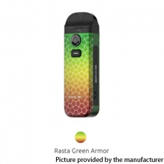 (Ships from Bonded Warehouse)Authentic SMOKTech Nord 4 80W 2000mAh Pod Kit 4.5ml - Rasta Green Armor