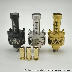 Mobb Scepter MS Poker Styled RBA Bridge with 4 Air Pins for Billet BB Tank Boro Mod - Silver