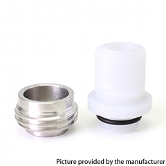 SXK Monarchy Thick Hybrid Style Smooth DL BB Drip Tip for Billet Boro AIO Box Mod - POM White