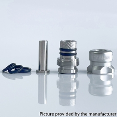 Mission Dotaio Tips V2 Mini Nuke Style Drip Tip for Dotmod DotAIO V1 V2 Mod - Silver