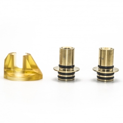 Monarchy Cyber Style 510 Drip Tip Set DL / MTL Vape Mouthpiece - PEI+ Gold