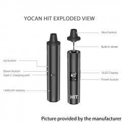 (Ships from Bonded Warehouse)Authentic Yocan Hit Vaporizer Kit - Black