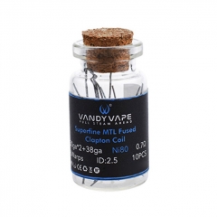 (Ships from Bonded Warehouse)Authentic Vandy Vape Ni80 Superfine MTL Fused Clapton Pre-Coiled Wire