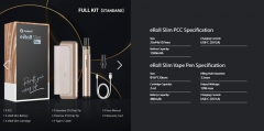 (Ships from Bonded Warehouse)Authentic Joyetech eRoll Slim Kit with PCC Box 0.8ohm Version - Cyan