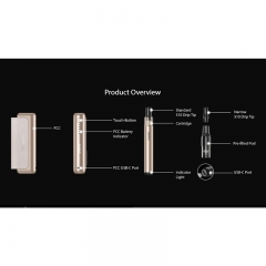 (Ships from Bonded Warehouse)Authentic Joyetech eRoll Slim Kit with PCC Box 0.8ohm Version - Cyan