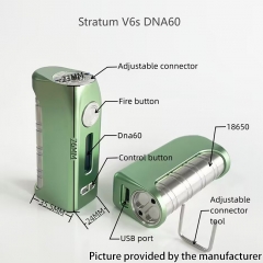 Stratum V6s DNA60C by Rekavape 18650 Box Mod - Aluminium Silver
