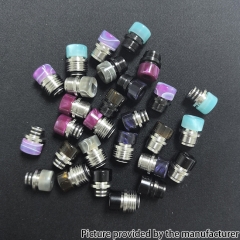 Intergrated Style BB Drip Tip Stainless Steel Base + Resin Mouthpiece for Billet Box Boro Tank - Transparent