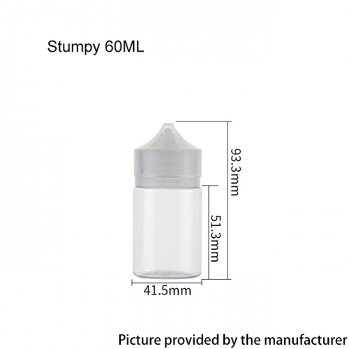 Replacement PET Empty Dropper with Cap Bottle 60ml 1pc - Transparent A