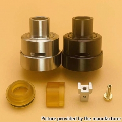 Matty Style 316SS 22mm RDA Atomizer With Squonk BF Pin - Black
