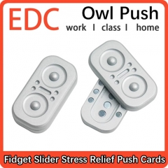 Stainless Steel Owl Fidget Rotate Slider EDC Stress Relief Toy - Black