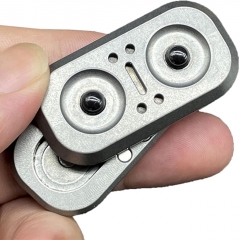 Stainless Steel Owl Fidget Rotate Slider EDC Stress Relief Toy - Black