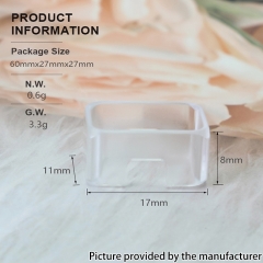 SXK UnKwn Glitch Style RBA Bridge Replacement Middle Tank Tube - Transparent