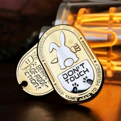Metal Rabbit Pattern Stress Relief Toys Infinite Range Finger Spin Top Decompression Toy - Gold