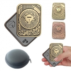 EDC Push Fidget Slider Finger Spinner Toy Haptic Coin for Office Relaxation ADHD Tools - Gold
