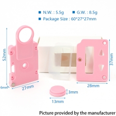 SXK Fire Button Screen Plate Button Plate Set for SXK BB 60W 70W Box Mod Kit - Pink